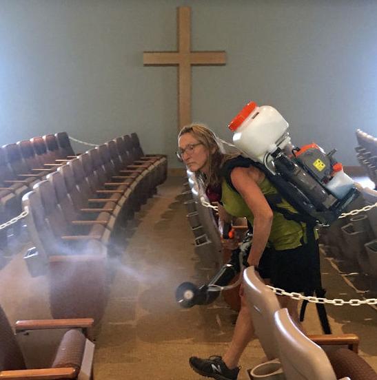 Together safely in the house of God: Congregation, distanced by virus, gathers again mist